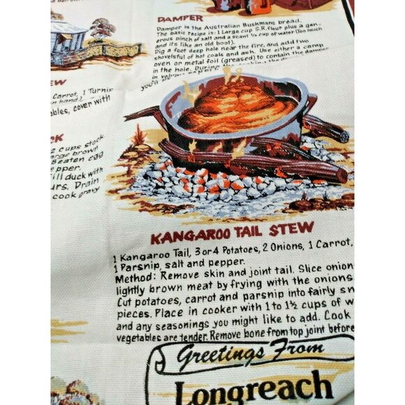 TEA TOWEL AUSTRALIAN OUTBACK RECIPES Design Hand Cloth Cooking - Picture 8 of 9